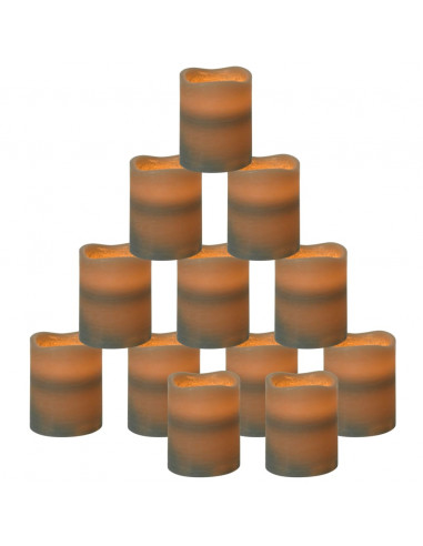 Candele Senza Fiamma a LED 24 pz Bianco Caldo con Telecomando