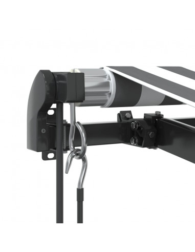 Tenda Retrattile Automatica LED Antracite e Bianco 600x350 cm