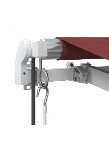 Tenda da Sole Retrattile Automatica con LED Bordò 450x300 cm