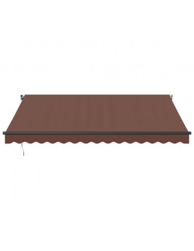 Tenda da Sole Retrattile Manuale Marrone 400x350 cm