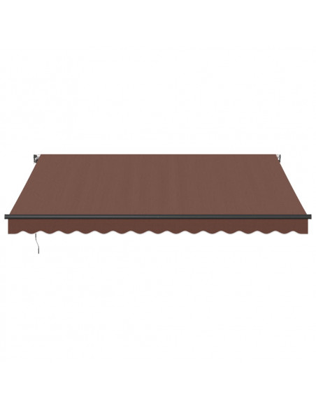 Tenda da Sole Retrattile Manuale Marrone 400x350 cm