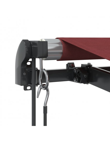 Tenda da Sole Retrattile Automatica con LED Bordò 500x300 cm