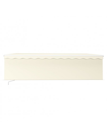 Tenda Sole Retrattile Manuale Parasole LED 5x3 m Crema