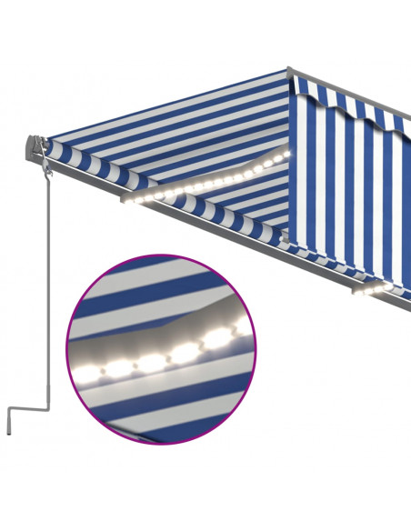 Tenda Automatica LED Sensore Vento 3,5x2,5m Arancione Marrone