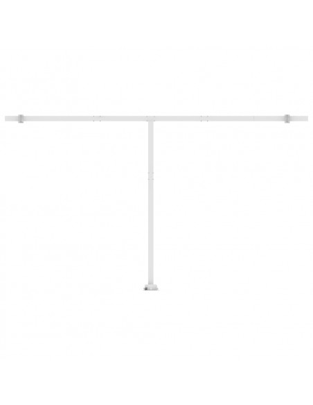 Tenda da Sole Retrattile Manuale con LED 500x300 cm Crema