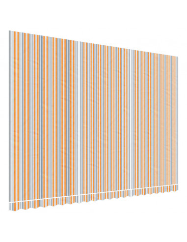 Tessuto di Ricambio per Tenda Strisce Multicolore 5x3,5 m