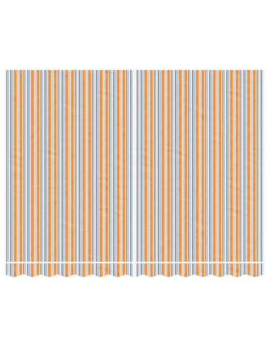 Tessuto di Ricambio per Tenda Strisce Multicolore 3,5x2,5 m