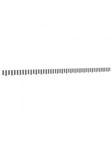 Tessuto Ricambio Mantovana Tenda Antracite e Strisce Bianche 5m