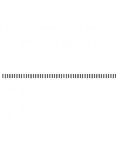 Tessuto Ricambio Mantovana Tenda Antracite e Strisce Bianche 5m