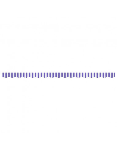 Tessuto Ricambio per Mantovana da Tenda Righe Blu e Bianche 4 m