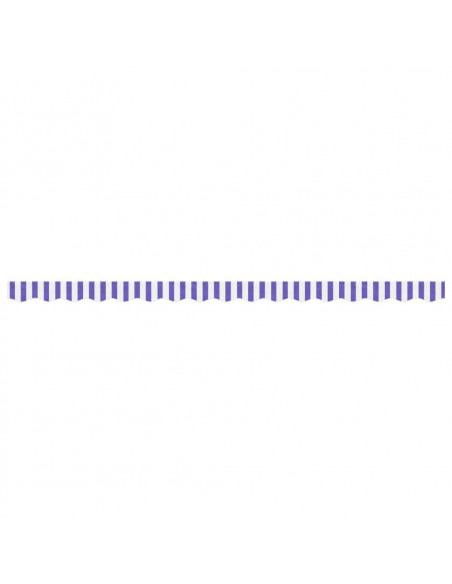 Tessuto Ricambio per Mantovana da Tenda Righe Blu e Bianche 4 m