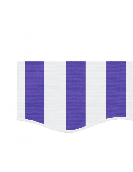 Tessuto Ricambio per Mantovana da Tenda Righe Blu e Bianche 4 m