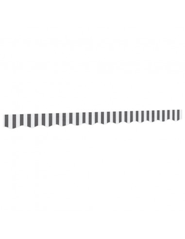 Tessuto Ricambio Mantovana Tenda Strisce Antracite e Bianche 3m