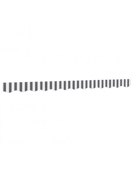 Tessuto Ricambio Mantovana Tenda Strisce Antracite e Bianche 3m