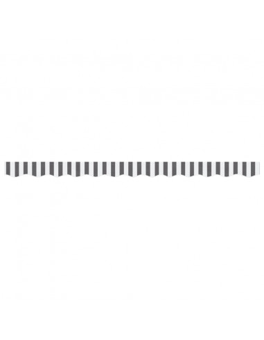 Tessuto Ricambio Mantovana Tenda Strisce Antracite e Bianche 3m