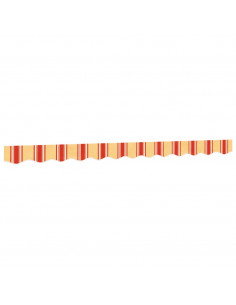 Tessuto Ricambio per Mantovana Tenda Righe Giallo Arancione 3 m 2