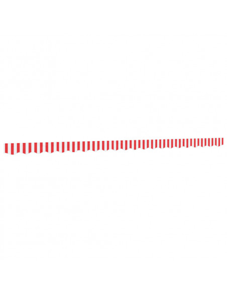 Tessuto Ricambio per Mantovana da Tenda Righe Rosse Bianche 5 m