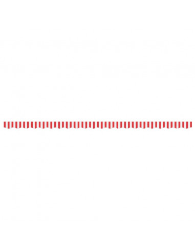 Tessuto Ricambio per Mantovana da Tenda Righe Rosse Bianche 5 m