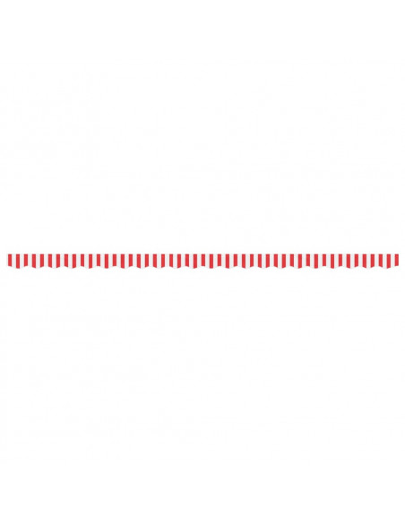 Tessuto Ricambio per Mantovana da Tenda Righe Rosse Bianche 5 m