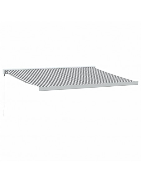 Tenda Retrattile Antracite e Bianca 4x3 m Tessuto e Alluminio