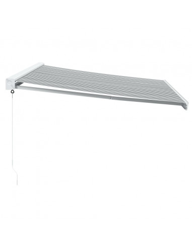 Tenda Retrattile Antracite e Bianca 4x3 m Tessuto e Alluminio