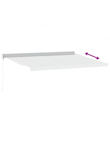 Tenda Retrattile Antracite e Bianca 4x3 m Tessuto e Alluminio