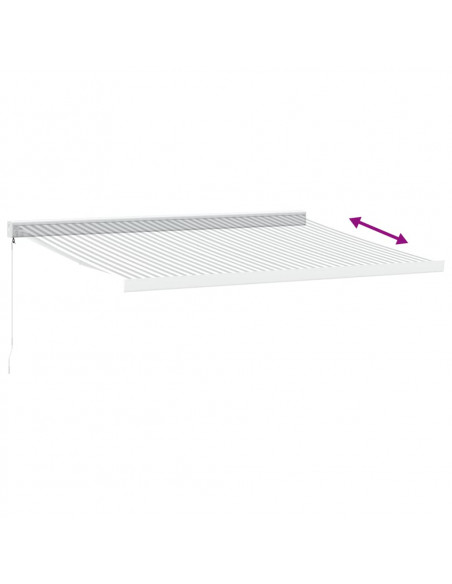 Tenda Retrattile Antracite e Bianca 4x3 m Tessuto e Alluminio