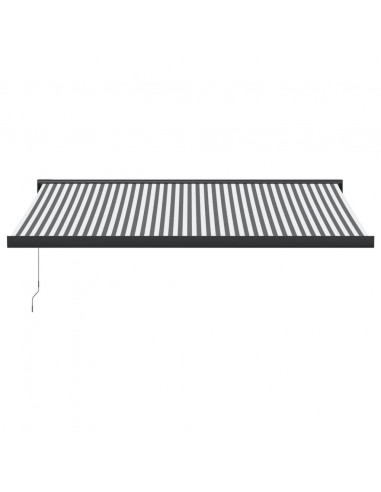 Tenda Retrattile Antracite e Bianca 4,5x3 m Tessuto e Alluminio