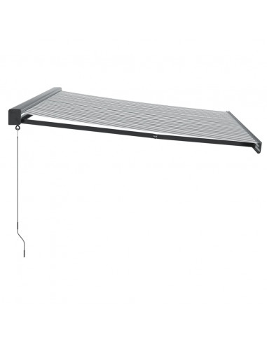 Tenda Retrattile Antracite e Bianca 4,5x3 m Tessuto e Alluminio