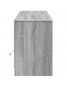 Mobile Porta TV con LED Grigio Sonoma 180x34x50cm in Truciolato 2