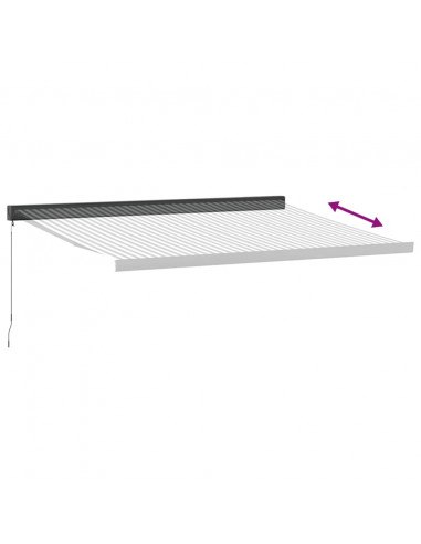 Tenda Retrattile Antracite e Bianca 4,5x3 m Tessuto e Alluminio