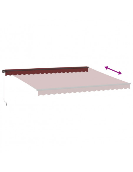 Tenda da Sole Retrattile Manuale Bordò 450x350 cm