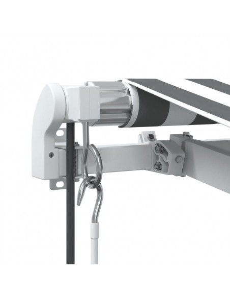 Tenda Retrattile Automatica LED Antracite e Bianco 450x350 cm