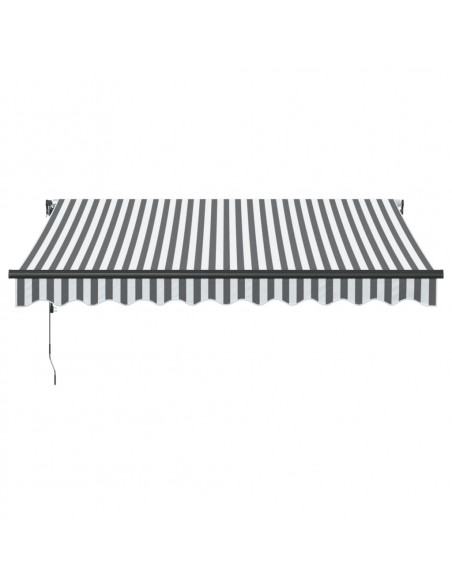 Tenda Sole Retrattile Automatica Antracite e Bianco 300x250 cm