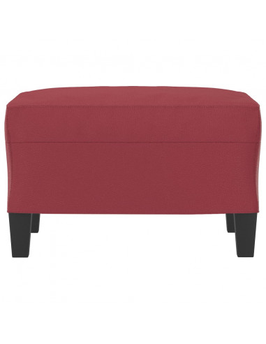 Poggiapiedi Rosso Vino 60x50x41 cm in Similpelle