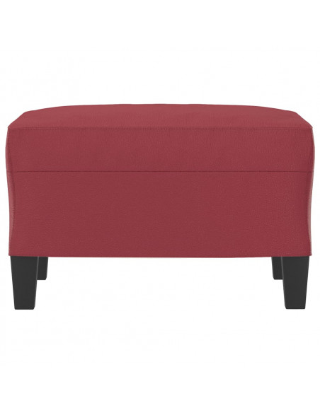 Poggiapiedi Rosso Vino 60x50x41 cm in Similpelle