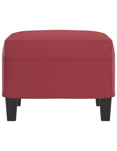 Poggiapiedi Rosso Vino 60x50x41 cm in Similpelle
