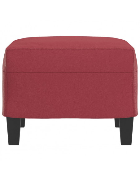 Poggiapiedi Rosso Vino 60x50x41 cm in Similpelle