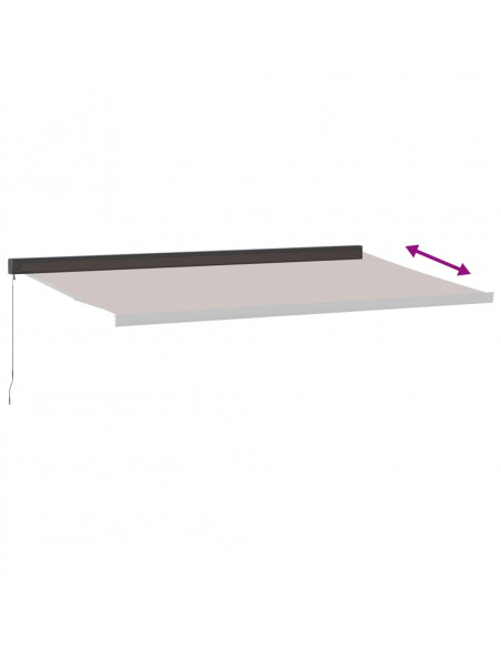 Tenda Sole Retrattile Manuale 500x300 cm Marrone