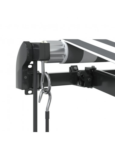 Tenda Retrattile Automatica LED Antracite e Bianco 400x300 cm