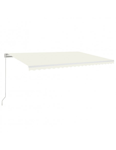 Tenda da Sole Retrattile Manuale con LED 500x300cm Crema