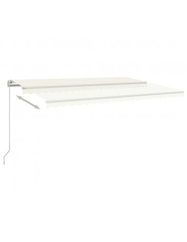 Tenda da Sole Retrattile Manuale con LED 500x300cm Crema