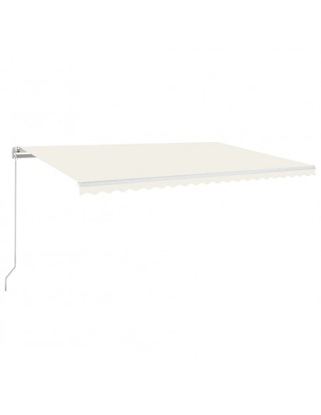 Tenda da Sole Retrattile Manuale LED 500x350 cm Crema