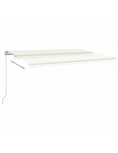 Tenda da Sole Retrattile Manuale LED 500x350 cm Crema