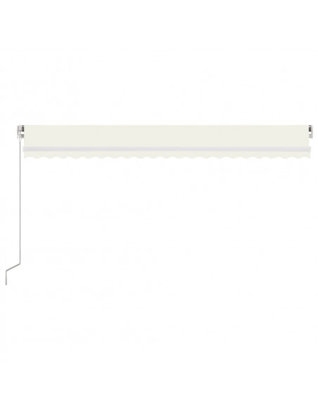 Tenda da Sole Retrattile Manuale LED 500x350 cm Crema