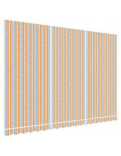 Tessuto di Ricambio per Tenda Strisce Multicolore 4,5x3 m 2