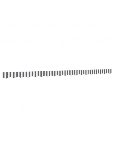 Tessuto Ricambio Mantovana Tenda Strisce Antracite Bianche 4,5m