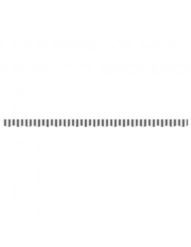 Tessuto Ricambio Mantovana Tenda Strisce Antracite Bianche 4,5m