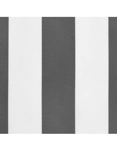Tessuto Ricambio Mantovana Tenda Strisce Antracite Bianche 4,5m