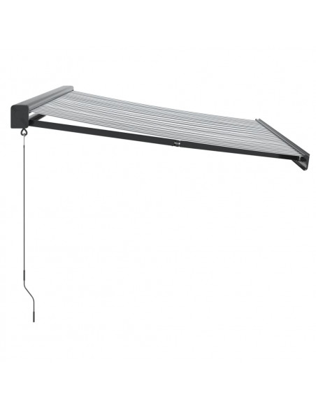 Tenda da Sole Antracite e Bianca 3x2,5 m Tessuto e Alluminio